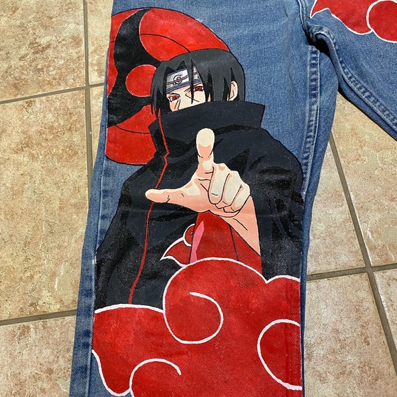 Custom Itachi Uchiha jeans! (Wranglers) - Picture 2 of 7